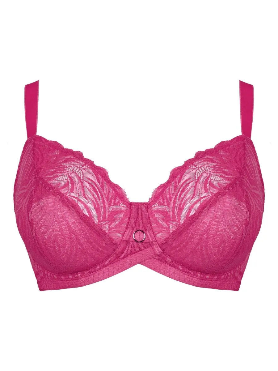 Lace Daze Balcony Bra - Lipstick Pink