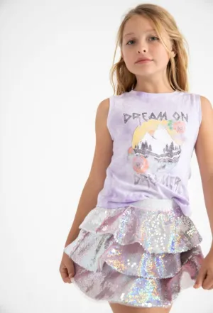 Lola   The Boys Sparkle Tiered Mini Skirt
