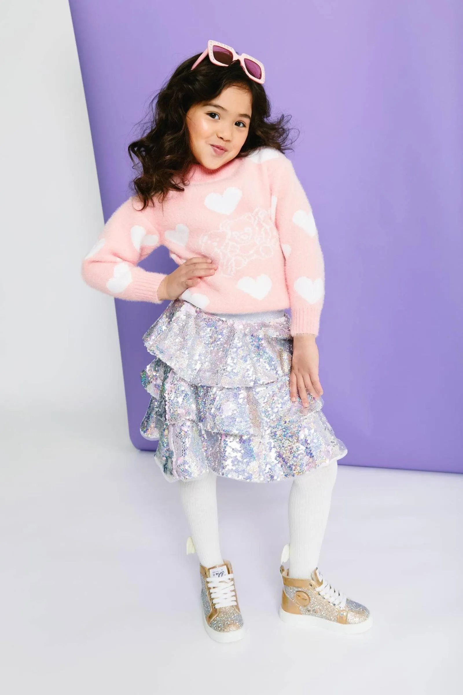 Lola   The Boys Sparkle Tiered Mini Skirt