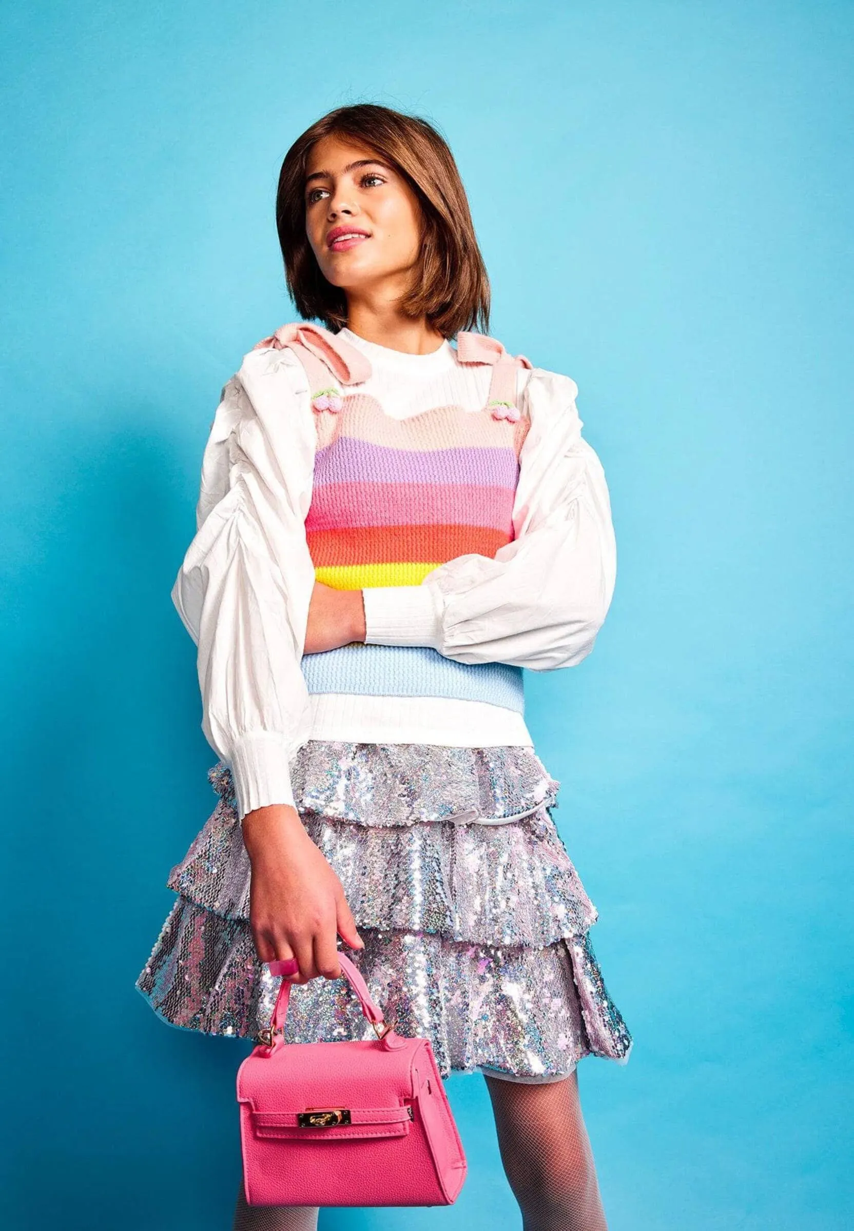 Lola   The Boys Sparkle Tiered Mini Skirt
