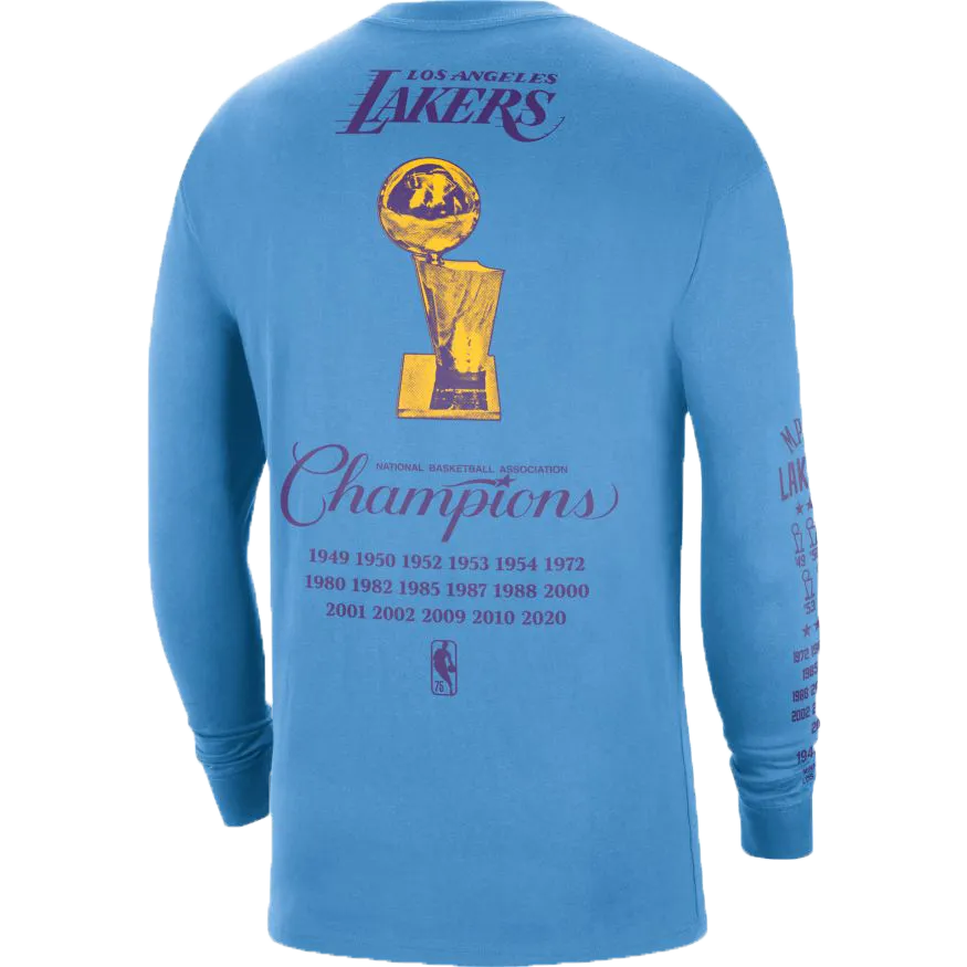 Los Angeles Lakers Courtside Men's Nike NBA Long-Sleeve T-Shirt