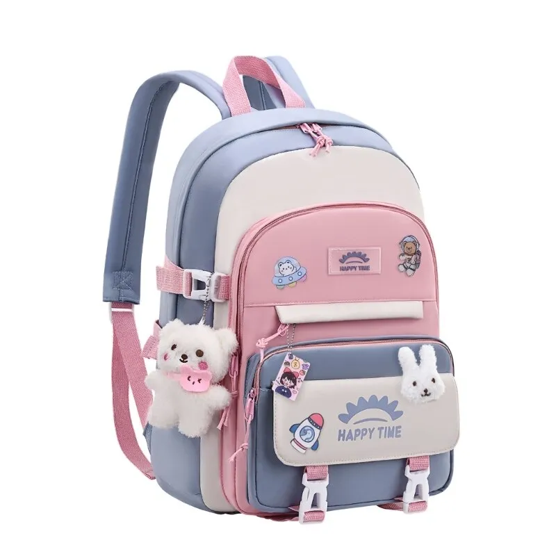 Lovely School Backpack Girls Cute School Bag for Teen Girls Women Students Casual Travel Daypacks with Pins and Pendant