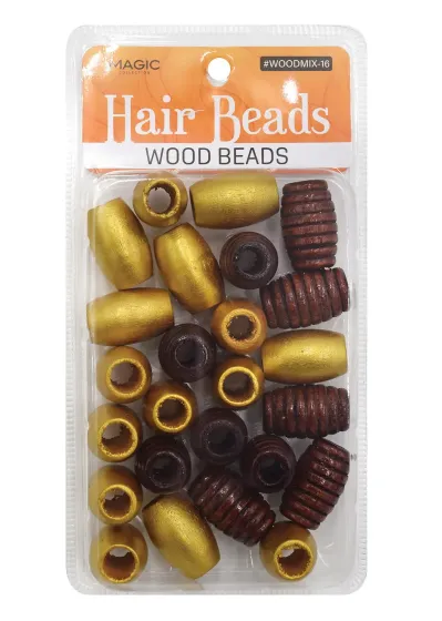 MAGIC COLLECTION WOODEN HAIR BEADS