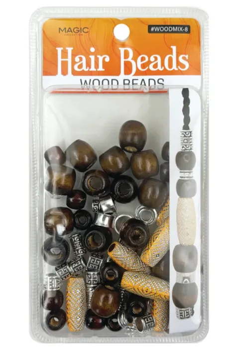MAGIC COLLECTION WOODEN HAIR BEADS