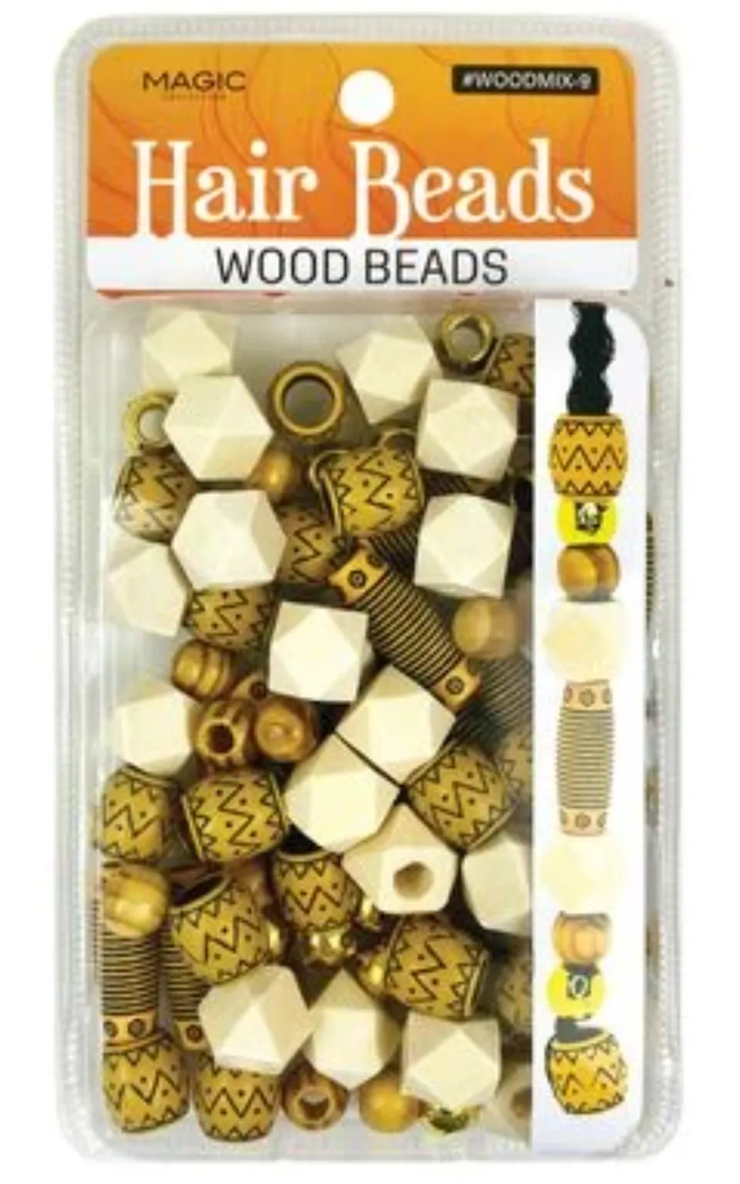MAGIC COLLECTION WOODEN HAIR BEADS