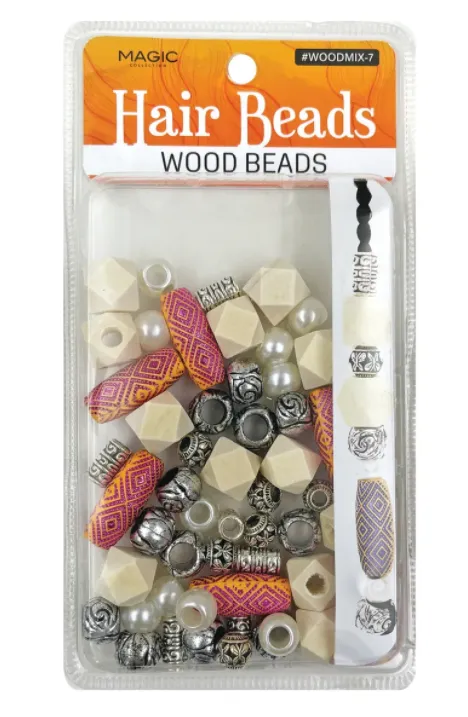 MAGIC COLLECTION WOODEN HAIR BEADS