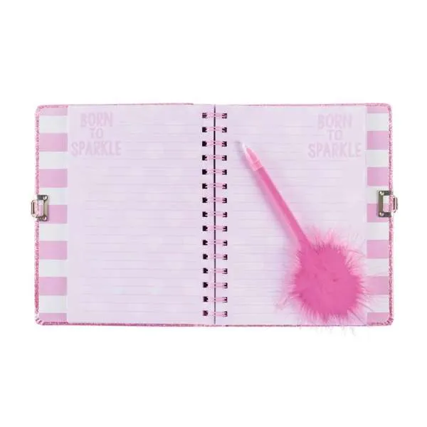 Make It Real Three Cheers For Girls Born To Sparkle Glitter Journal
