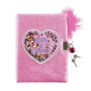 Make It Real Three Cheers For Girls Born To Sparkle Glitter Journal