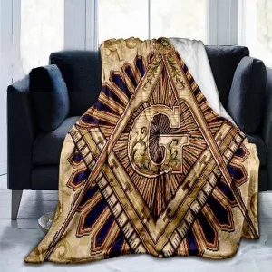 Masonic Blanket - Brown Design