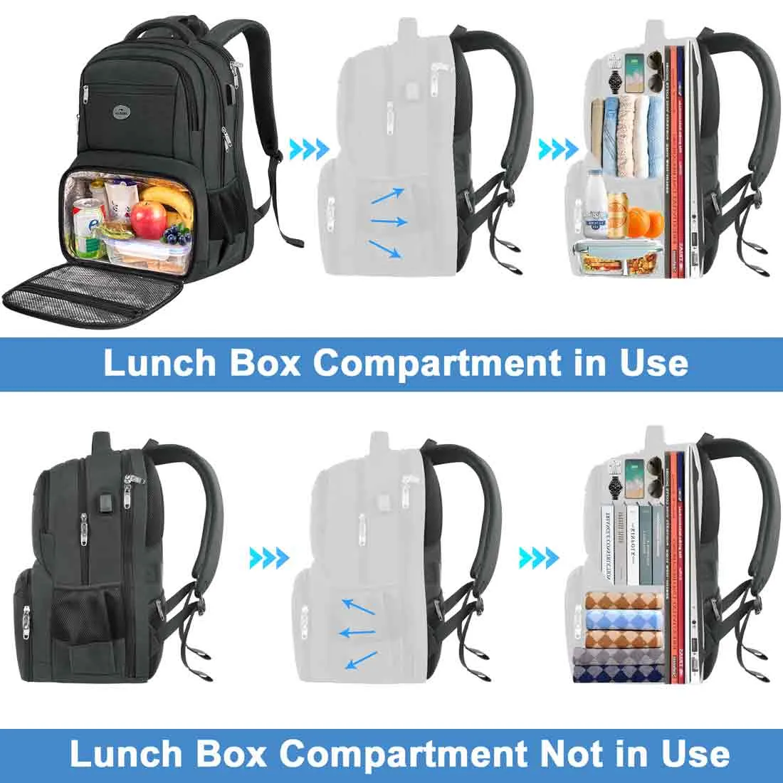 Matein 17 Inch Lunch Backpack for Men