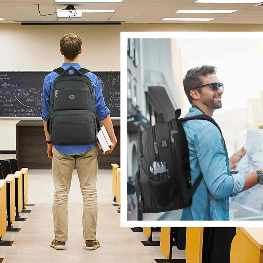 Matein 17 Inch Lunch Backpack for Men