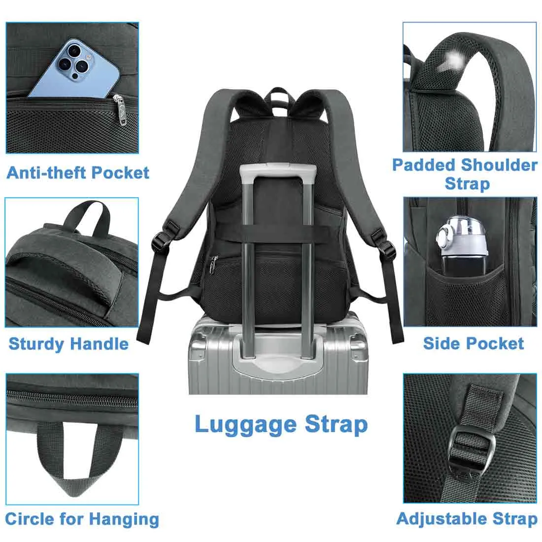 Matein 17 Inch Lunch Backpack for Men