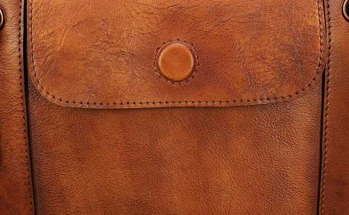 Medium Women's Western Cowhide Leather Crossbody Purse Satchel Bag For Ladies