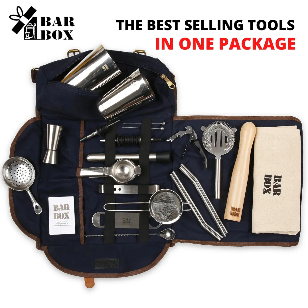 Mega Bartender Travel Kit Bag (Blue)(24pcs)