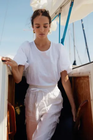MEL Carmen Puff Sleeve Top in White