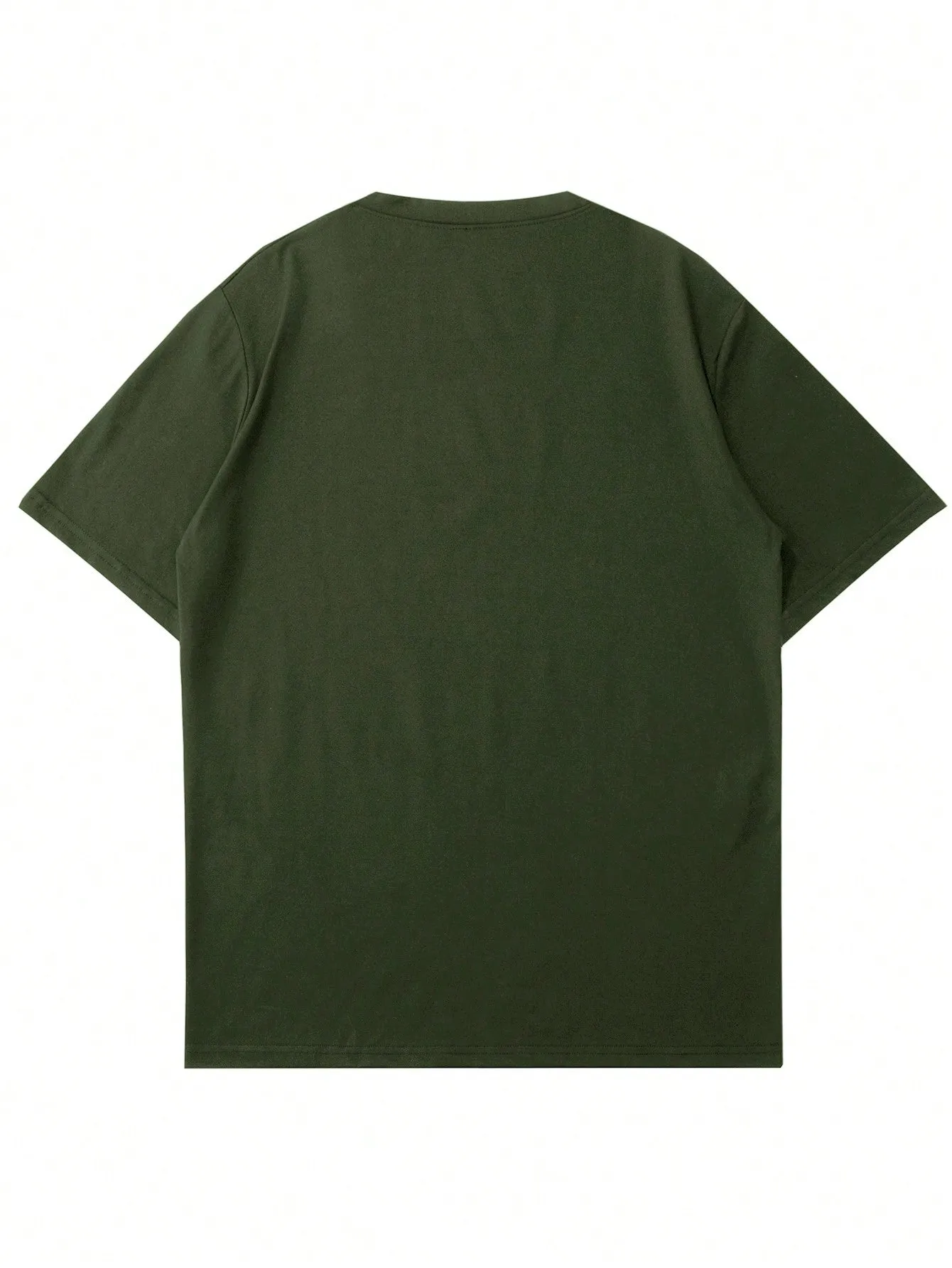 Men's Casual Summer Slogan T-Shirt, Cross Print, Round Neck, Short Sleeve
