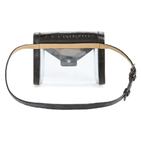 MICHAEL MICHAEL KORS Clear Belt Bag - Black In Clear/ Black/ Pol Nickel