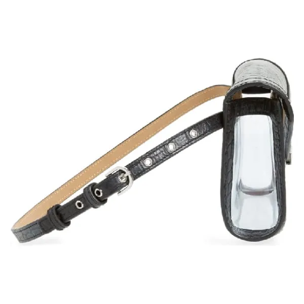 MICHAEL MICHAEL KORS Clear Belt Bag - Black In Clear/ Black/ Pol Nickel