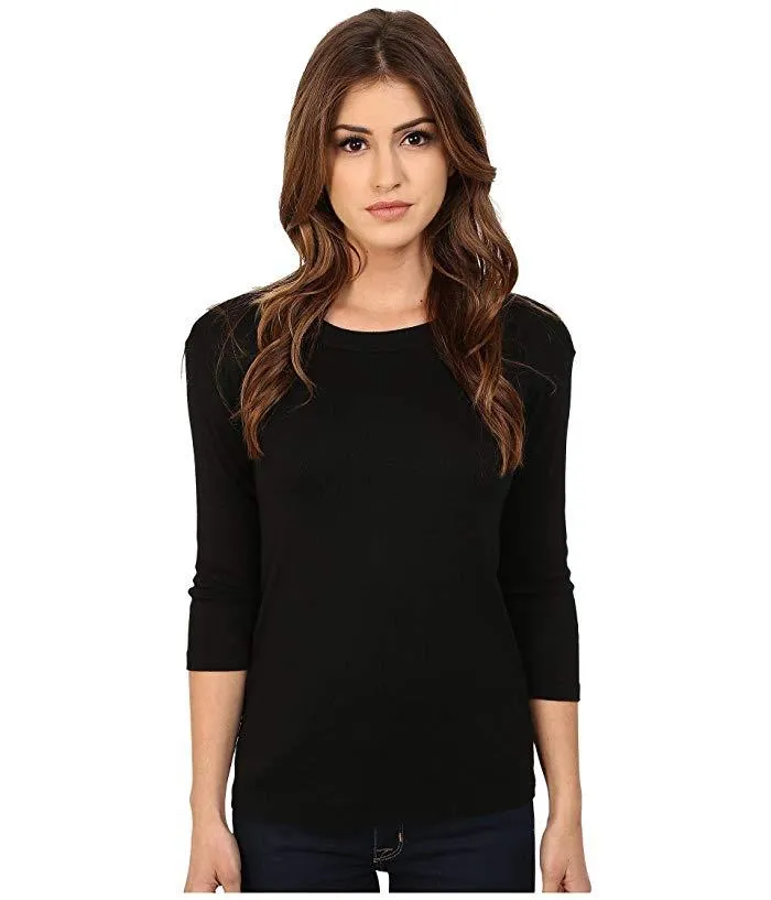 Michael Stars Shine 3/4 Sleeve Basic Band Crew
