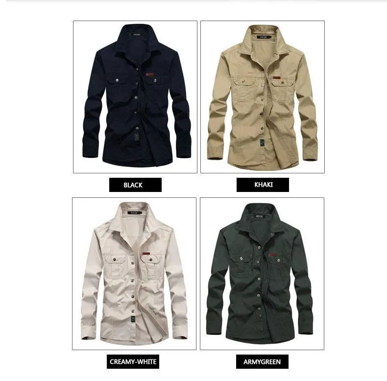 Military Quick-drying Tactical Clothing Outdoor Camping Turn-down Collar Long Sleeve Shirt