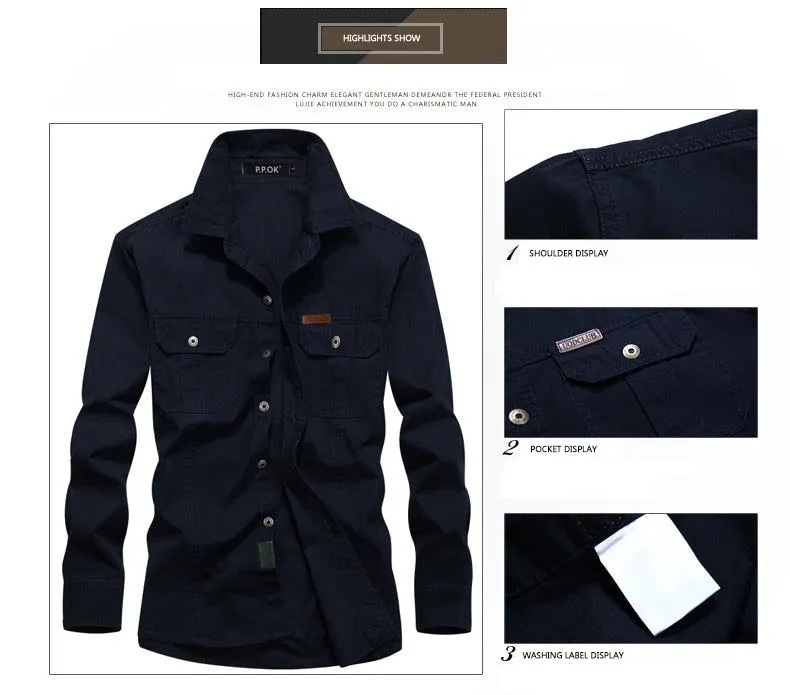 Military Quick-drying Tactical Clothing Outdoor Camping Turn-down Collar Long Sleeve Shirt