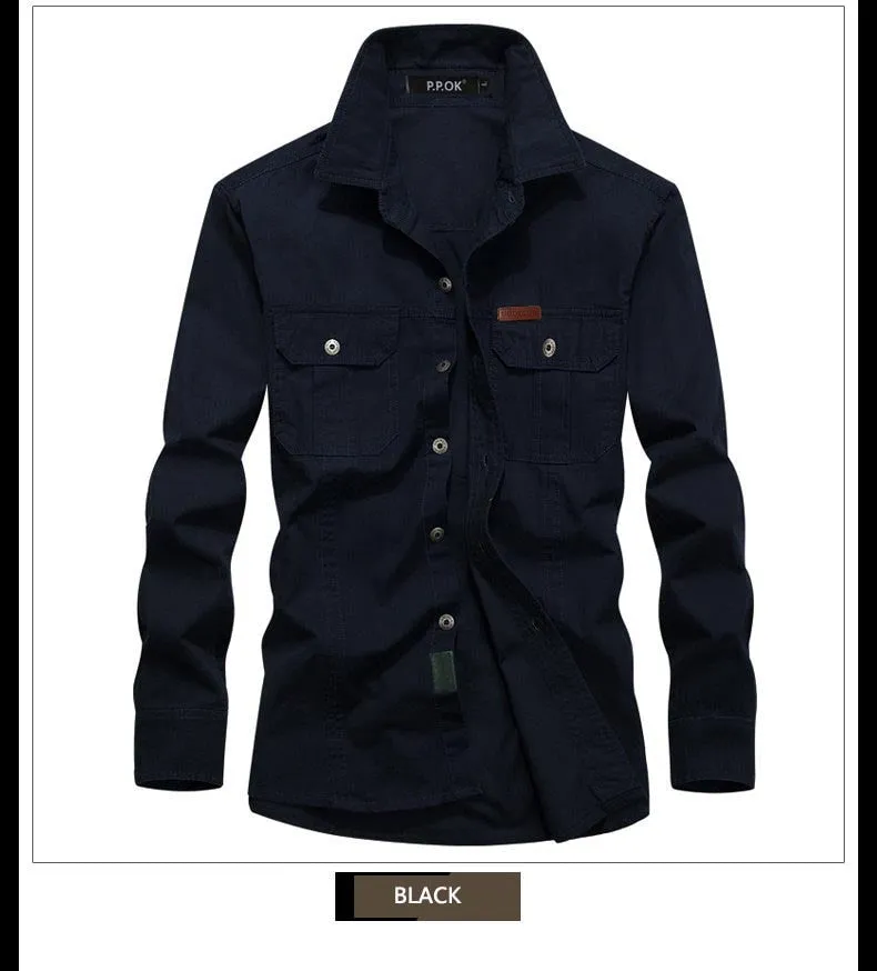 Military Quick-drying Tactical Clothing Outdoor Camping Turn-down Collar Long Sleeve Shirt