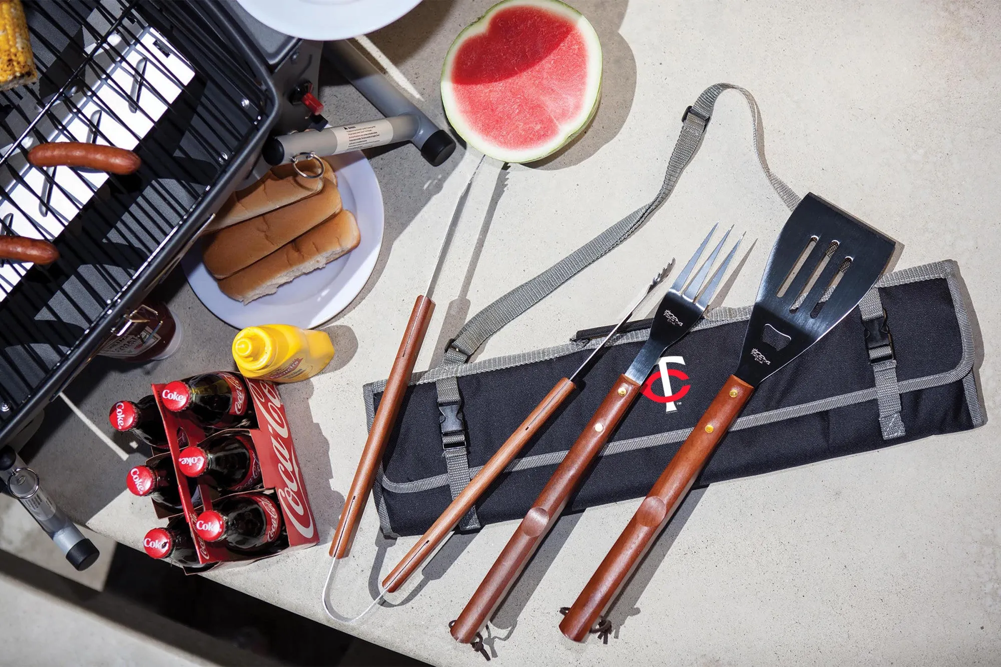 Minnesota Twins - 3-Piece BBQ Tote & Grill Set