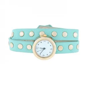 Mint Round Studded Wrap Watch (pack of 1 ea)