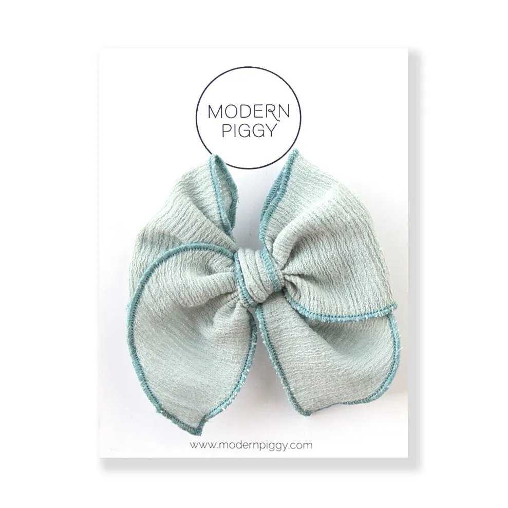 Misty Blue | Petite Party Bow