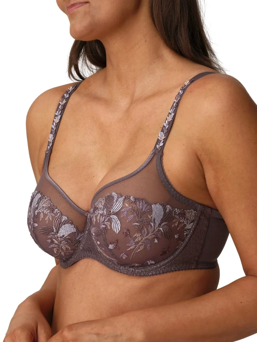 Mohala Vertical Seam Balcony Bra - Eye Shadow