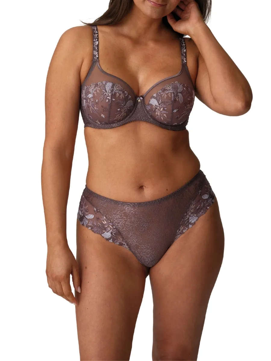 Mohala Vertical Seam Balcony Bra - Eye Shadow