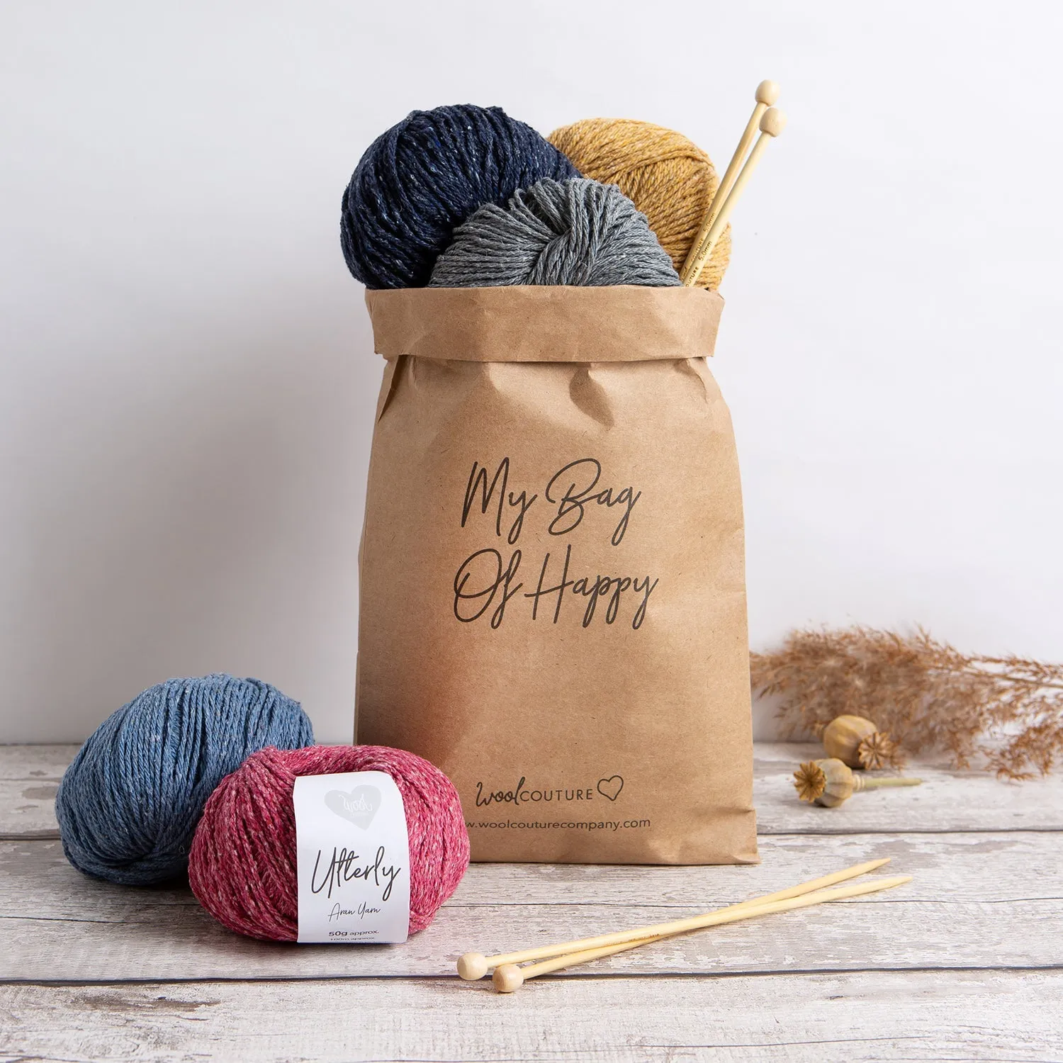 Moss Stitch Bag Knitting Kit