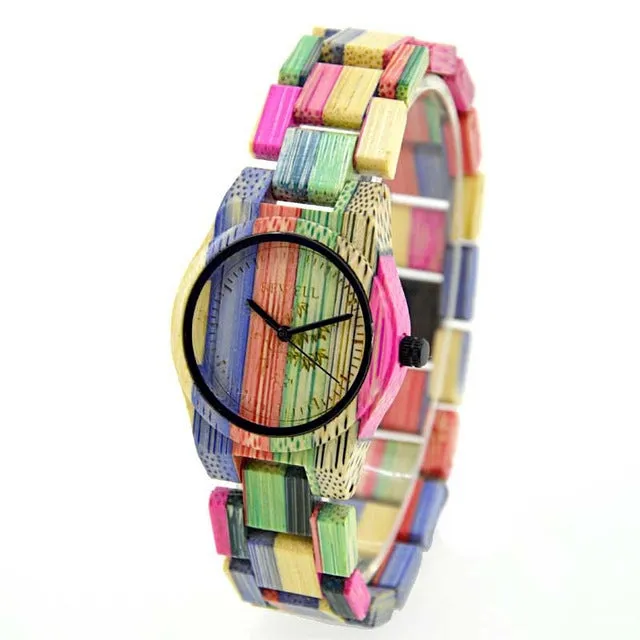 Multi-Colored Analog Wristwatch