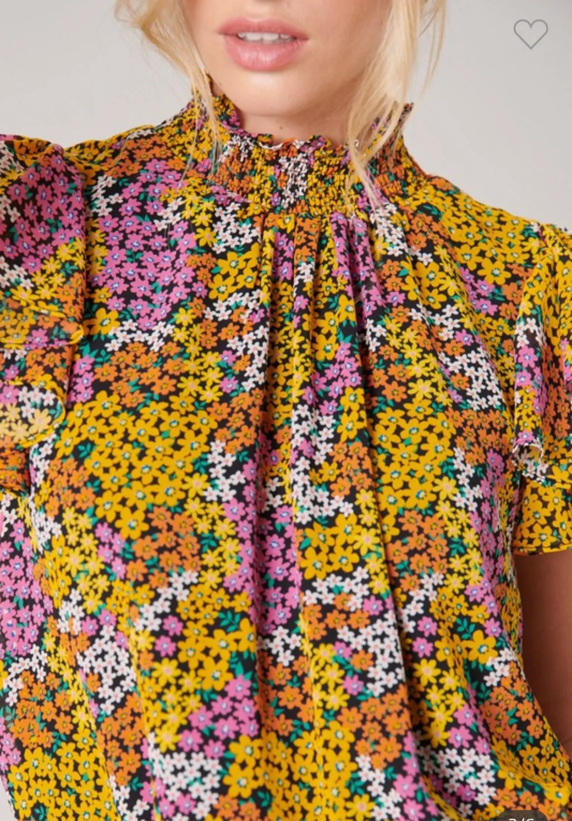 Multi Colored Floral Print Top