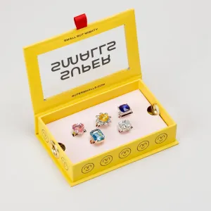 Multi-Colored Gem Ring Set