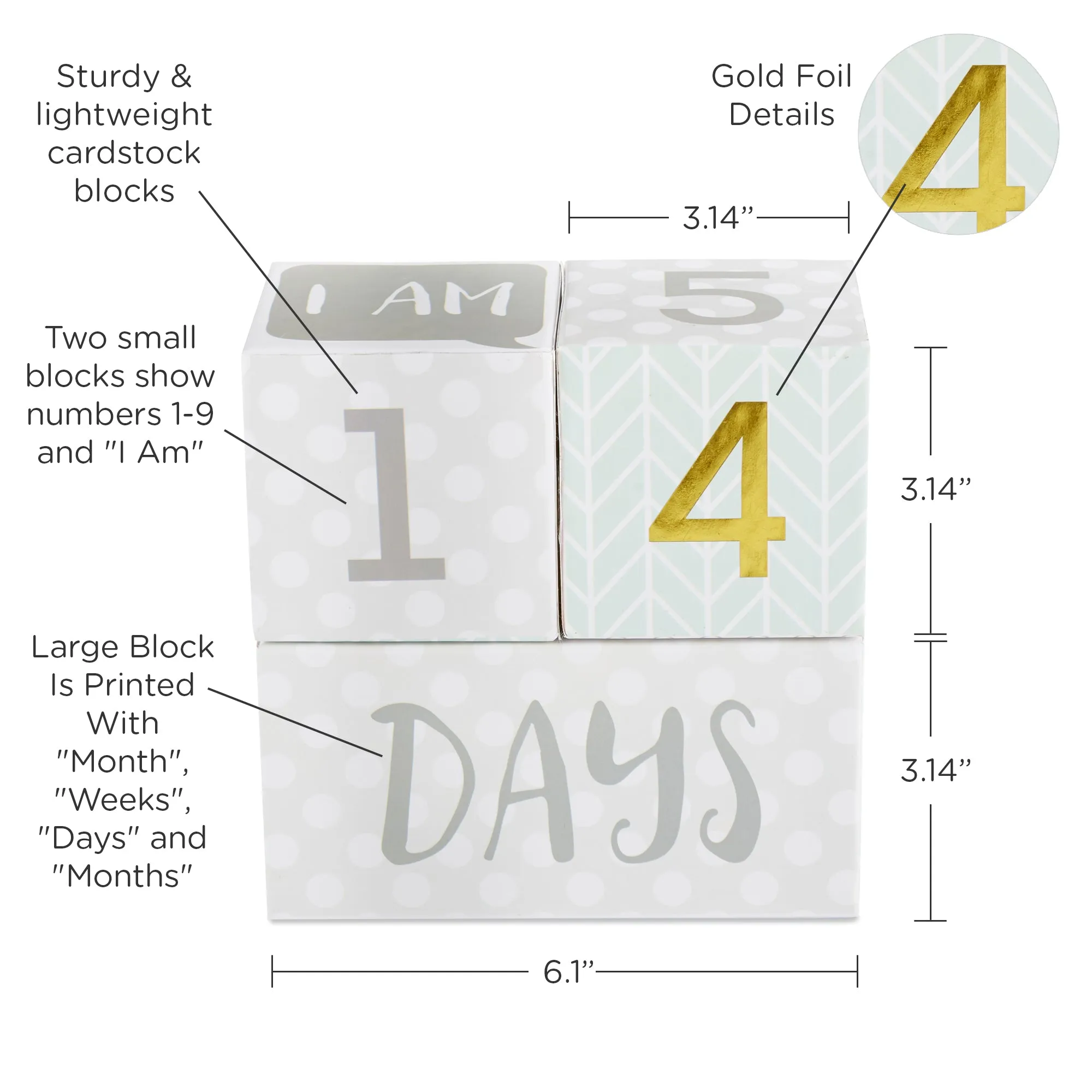 My First Milestone Baby Age Blocks
