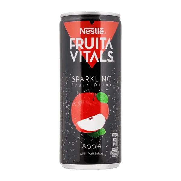 NESTLE FRUITA VITALS SPARKLING APPLE JUICE CAN 250ML