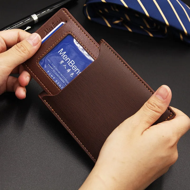 New Men Leather Bifold Wallet