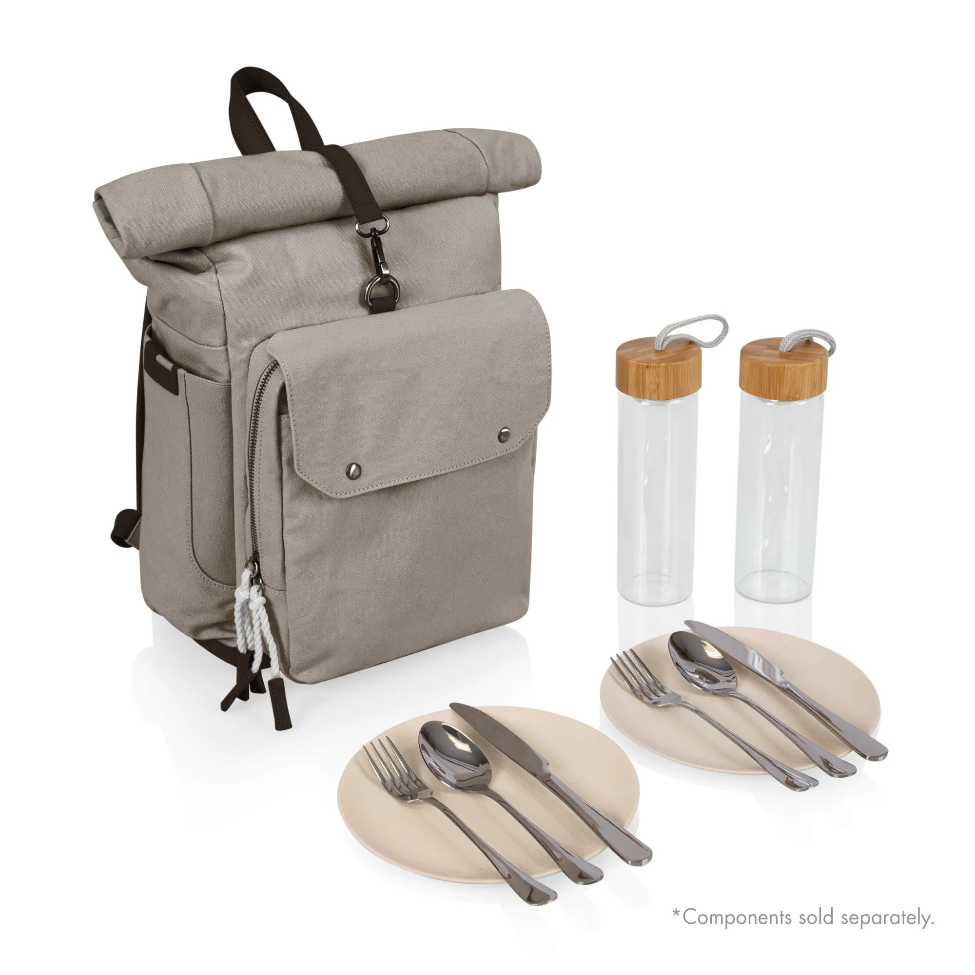 New Orleans Saints - Carmel Roll Top Picnic Backpack Cooler