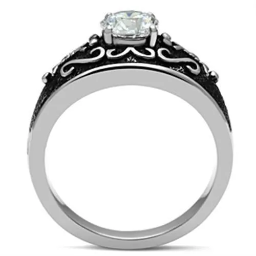 no plating Stainless Steel Ring AAA GRD CZ Clear TK373 for Men Style High