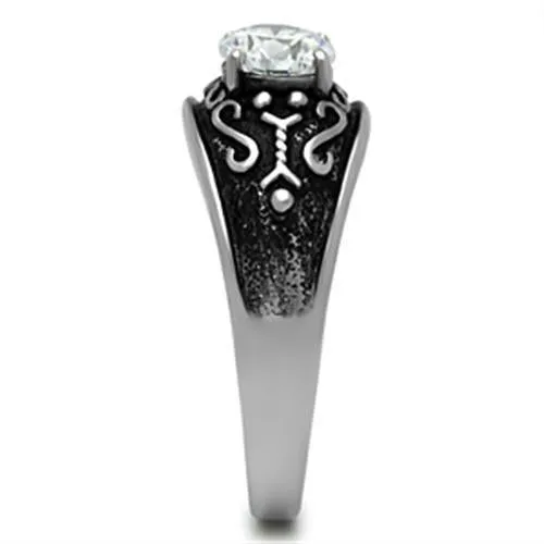 no plating Stainless Steel Ring AAA GRD CZ Clear TK373 for Men Style High