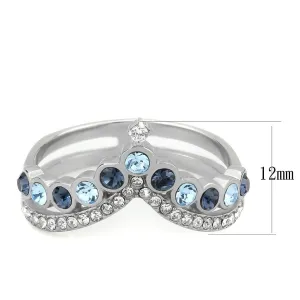 No Plating Stainless Steel Ring with Top Grade Crystal in Multi Color for Women Style DA305