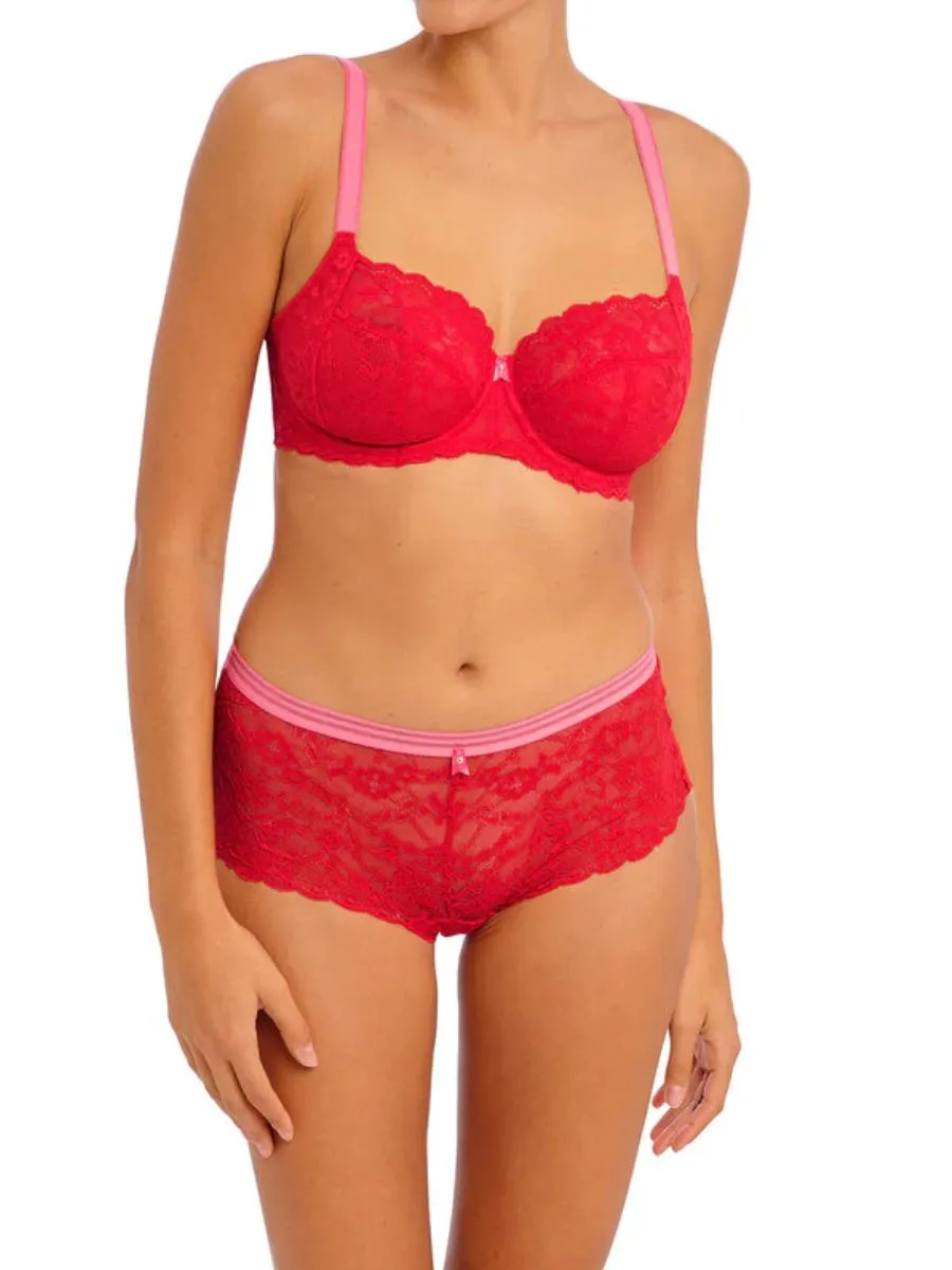 Offbeat Side Support Bra - Chilli Red