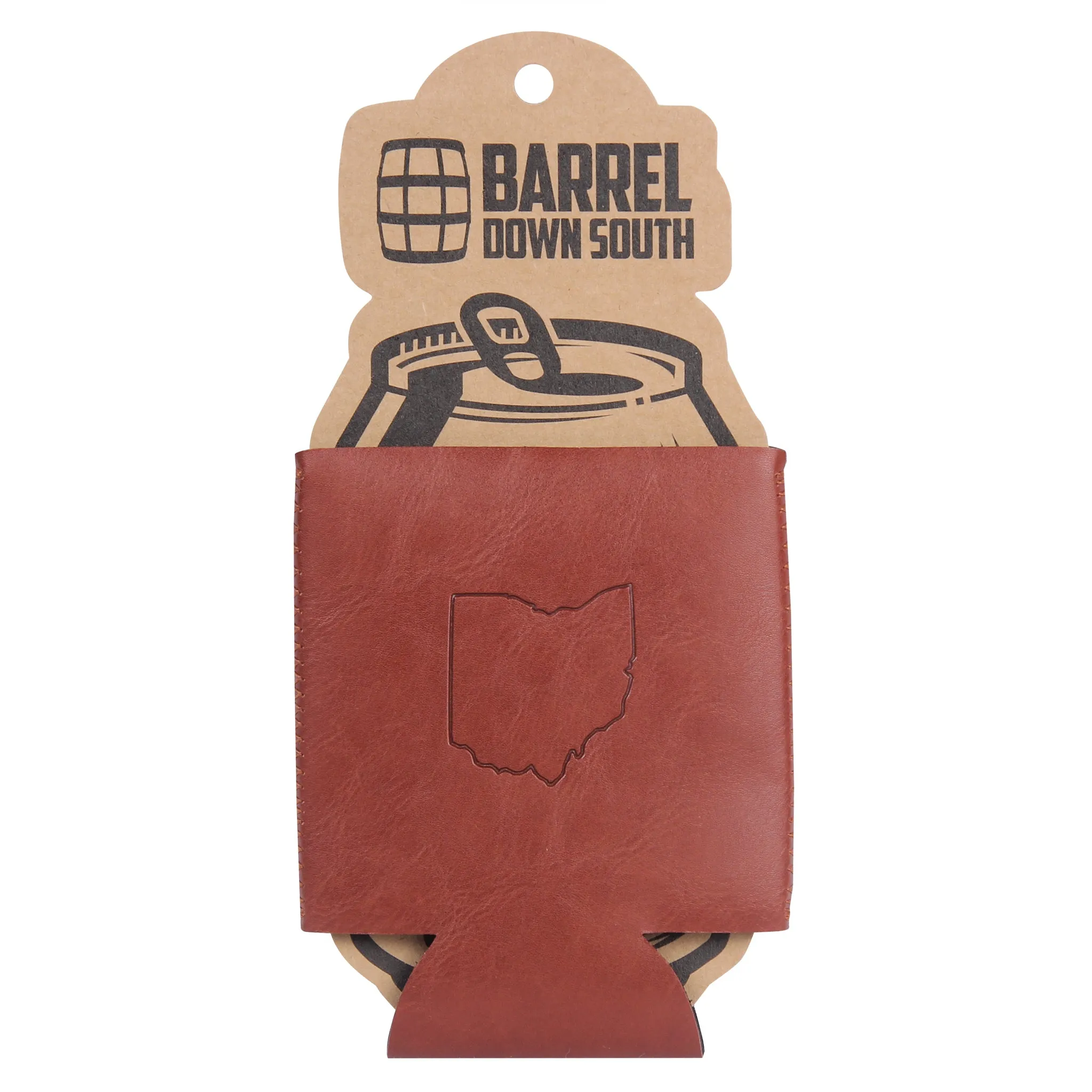 Ohio Faux Leather Can Cooler