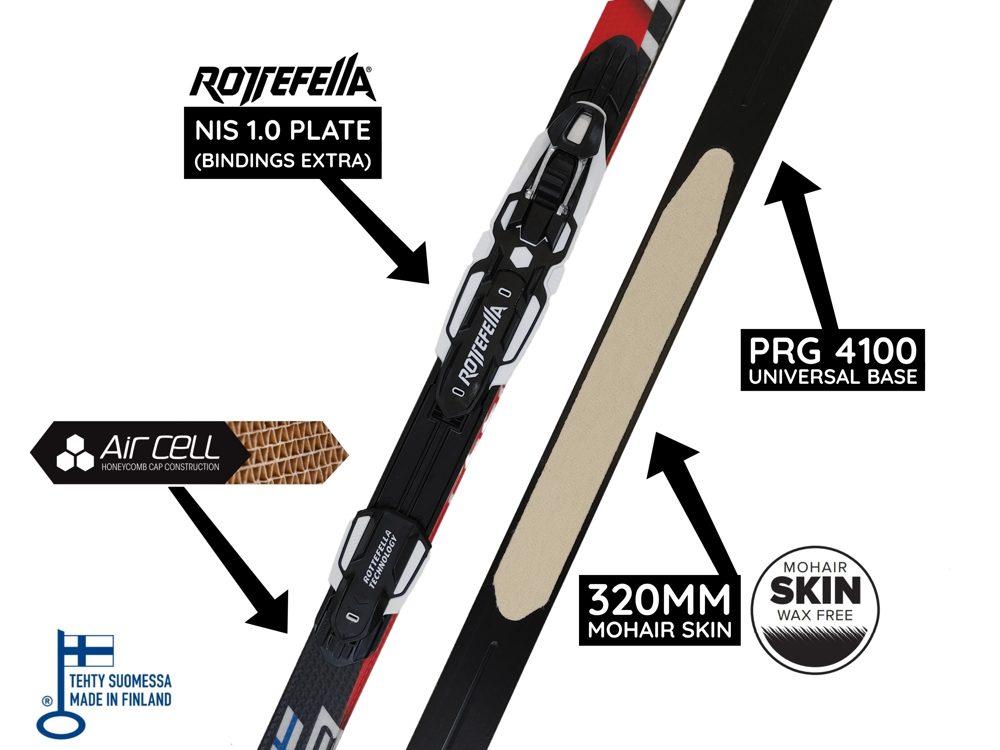 Peltonen SkinPro LW 2016 153cm Standard Flex NIS-1.0 Classic Skis CLEARANCE