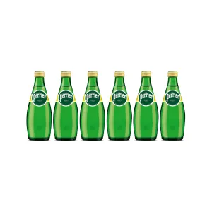 Perrier Carbonated Water Glass Bottle 330ml (Pack of 6) – Premium Sparkling Water