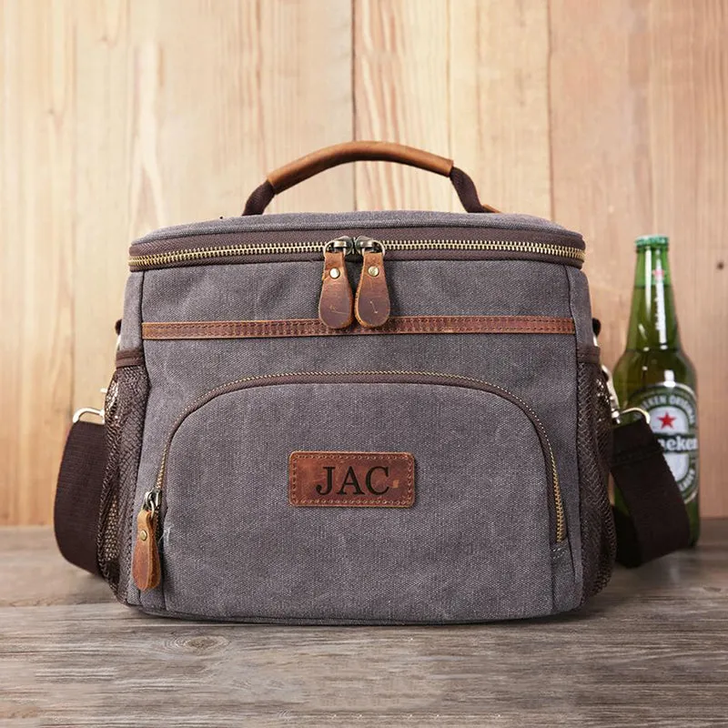 Personalized Beer Cooler Bag, Groomsmen Gift, Monogrammed Insulated Cooler Bag, Custom Gift for Men, Large Cooler Bag, Beach Cooler