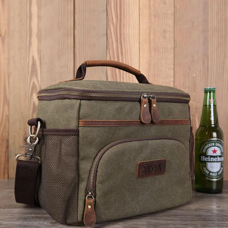 Personalized Beer Cooler Bag, Groomsmen Gift, Monogrammed Insulated Cooler Bag, Custom Gift for Men, Large Cooler Bag, Beach Cooler
