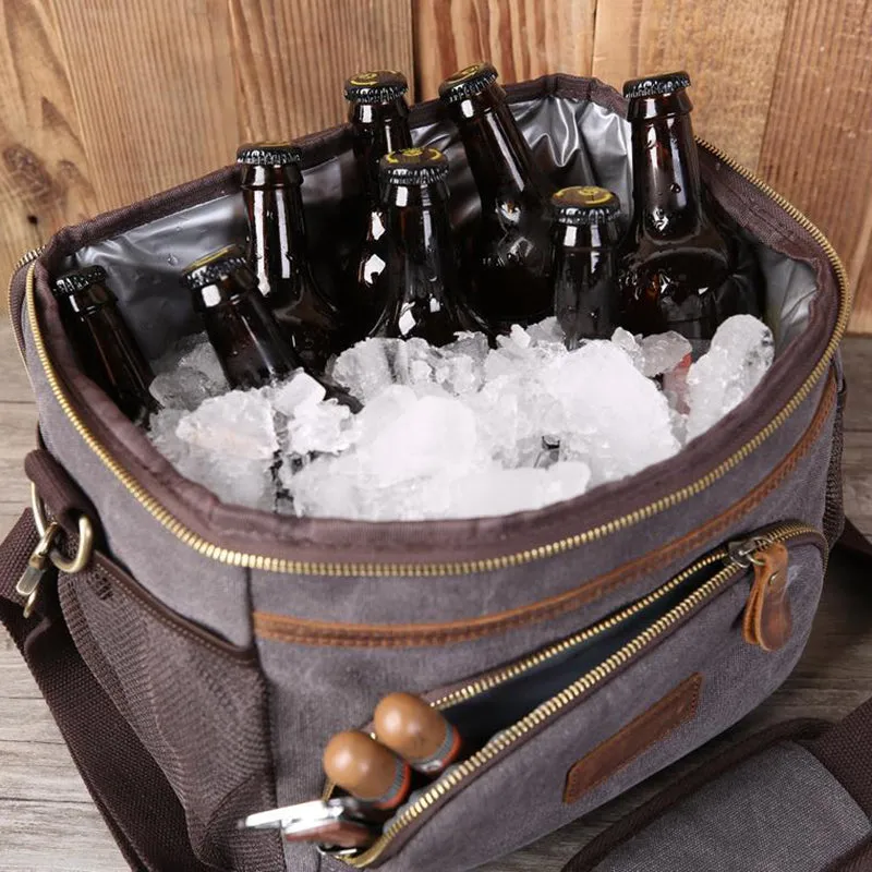 Personalized Beer Cooler Bag, Groomsmen Gift, Monogrammed Insulated Cooler Bag, Custom Gift for Men, Large Cooler Bag, Beach Cooler