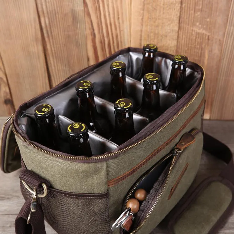 Personalized Beer Cooler Bag, Groomsmen Gift, Monogrammed Insulated Cooler Bag, Custom Gift for Men, Large Cooler Bag, Beach Cooler